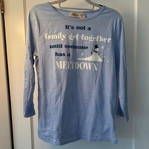 Women's Christmas Sarcastic Snowman Graphic Christmas 3/4 sleeve tee